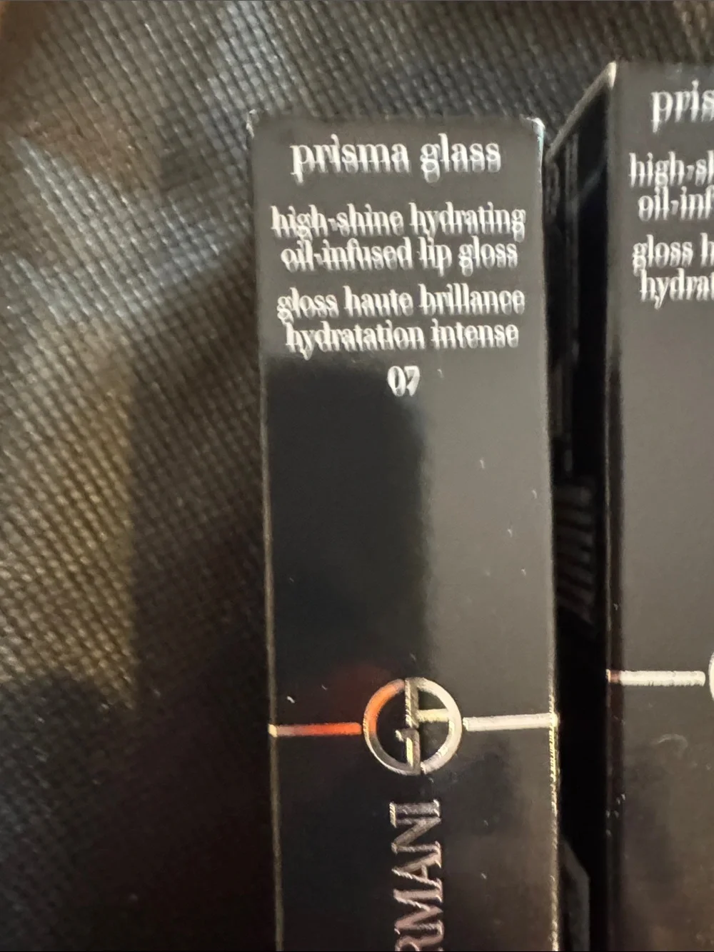 Giorgio Armani Beauty Bundle w/ Red Wristlet and three Armani Prisma Lip Glosses